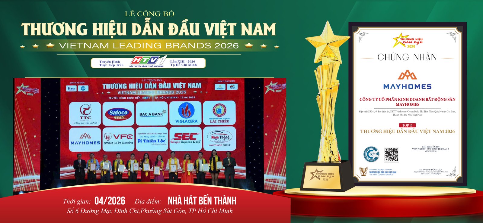 V/V TIẾP NHẬN HỒ SƠ ĐĂNG KÝ THAM GIA CHƯƠNG TRÌNH “THƯƠNG HIỆU DẪN ĐẦU VIỆT NAM 2026”